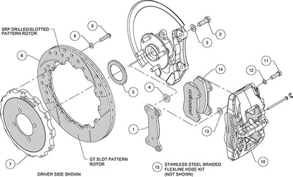 Front Big Brake Kit Dynapro 6 12.88" Black Rotor for ND Mazda MX5 Miata by Wilwood | 140-14234