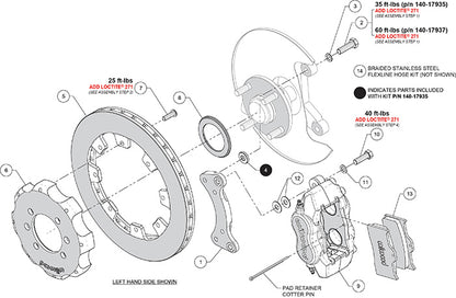 Front Big Brake Kit Dynalite 11.75" Black Drilled & Slotted Rotor for ND Mazda MX5 Miata by Wilwood | 140-17937-D