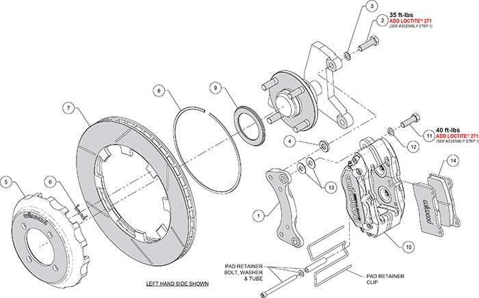 Front Big Brake Kit Dynalite 11.75" Anodized Slotted Rotor for ND Mazda MX5 Miata by Wilwood | 140-17938