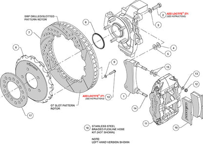 Front Big Brake Kit Superlite 6R 12.88" Black Drilled & Slotted Rotor for NC Mazda MX5 Miata by Wilwood | 140-12907-D